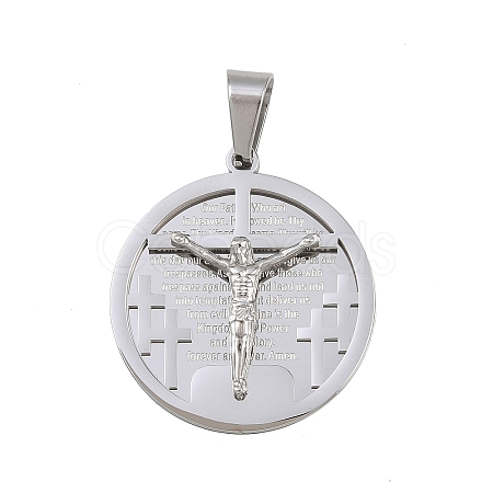 Jesus Theme 304 Stainless Steel Pendants STAS-D387-01A-P-1
