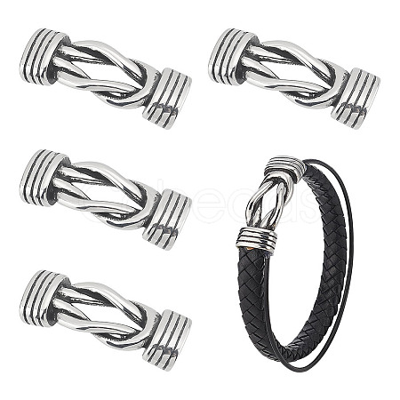 4Pcs Tibetan Style Stainless Steel Connector Charms STAS-AR0001-97-1