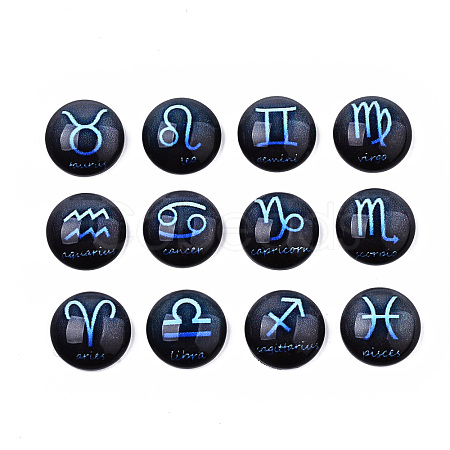 Glass Cabochons GGLA-R041-12mm-02-1