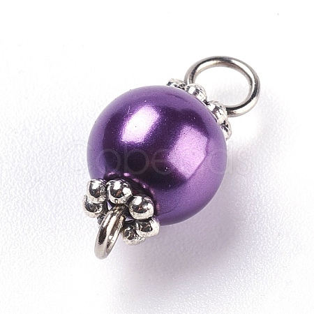 Pearlized Glass Pearl Links connectors PALLOY-JF00348-08-1