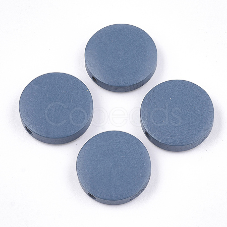 Painted Natural Wood Beads WOOD-S049-02B-03-1