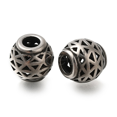 304 Stainless Steel European Beads STAS-D191-05Q-AS-1