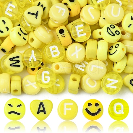200Pcs Opaque Acrylic Beads MACR-FS0001-87-1