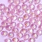 50Pcs Teardrop Transparent Glass Charms, Faceted, Pearl Pink, 10x8mm