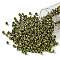 TOHO Round Seed Beads, Japanese Seed Beads, (1702) Gilded Marble Green, 8/0, 3mm, Hole: 1mm, about 222pcs/bottle, 10g/bottle