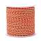 4-Ply Polycotton Cord, Handmade Macrame Cotton Rope, with Gold Wire, for String Wall Hangings Plant Hanger, DIY Craft String Knitting, Orange, 1.5mm, about 21.8 yards(20m)/roll