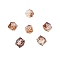 Two Tone Transparent Spray Painted Acrylic Bead, Polygon, Camel, 7.5x8x8mm, Hole: 1.8mm