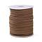 45M Faux Suede Cord, Faux Suede Lace, Camel, 2~2.5x1.5~2mm, about 50 Yards(45m)/Roll