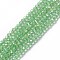 Electroplate Glass Beads Strands, AB Color Plated, Faceted Rondelle, Lime Green, 2.9~3.3x2mm, Hole: 0.5mm, about 145~150pcs/strand, 34~35cm