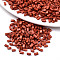 2-Hole Glass Seed Beads, Baking Paint, Rectangle, FireBrick, 4.5~5.5x2x2~2.5mm, Hole: 0.5~0.8mm, about 250pcs/10g