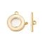 Brass Toggle Clasps, with Shell, Ring, Real 18K Gold Plated, Ring: 18x18x2mm, Hole: 1.8mm, Bar: 18x5x2mm, Hole: 1.8mm