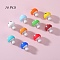 10Pcs 10 Colors Mushroom Silicone Focal Beads, Chewing Beads  For Teethers, DIY Nursing Necklaces Making, Mixed Color, 18mm, Hole: 2mm, 1pc/color