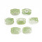 Two Tone Transparent Spray Painted Glass Beads, Bear, Yellow Green, 10x13x8.5mm, Hole: 1mm