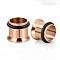 316 Surgical Stainless Steel Screw Ear Gauges Flesh Tunnels Plugs, Rose Gold, 1/4 inch(8mm)