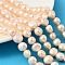 Natural Cultured Freshwater Pearl Beads Strands, Two Sides Polished, Grade 5A, PeachPuff, 10~11mm, Hole: 0.6mm, about 36~38pcs/strand, 13.70"~14.21''(34.8~36.1cm)