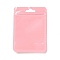 Rectangle Plastic Zip Lock Gift Bags, with Transparence Windows Resealable Bags, Light Coral, 11x8x0.15cm, Unilateral Thickness: 2.5 Mil(0.065mm)