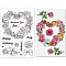 PVC Plastic Stamps, for DIY Scrapbooking, Photo Album Decorative, Cards Making, Stamp Sheets, Flower Pattern, 16x11x0.3cm