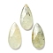 Natural Prehnite Pendants, Teardrop Charms, 39.5~40x20x7.5~8mm, Hole: 1.5mm