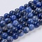 Natural Sodalite Beads Strands, Round, 6.5mm, Hole: 1mm, about 28~29pcs/strand, 7.6 inch