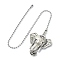 Elephant Tibetan Style Alloy Ceiling Fan Pull Chain Extenders, with Iron Chains, Antique Silver, 36.7cm