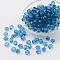 Transparent Acrylic Beads, Faceted, Round, Dodger Blue, 8mm, Hole: 1.5mm, about 1800pcs/500g