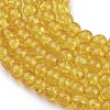 Spray Painted Crackle Glass Beads Strands X-CCG-Q001-8mm-10-3