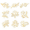 9Pcs Nickel Self-adhesive Picture Stickers DIY-WH0450-217-1