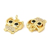 Brass Micro Pave Cubic Zirconia Pendants KK-P236-06G-2