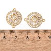 Brass Pave Clear Cubic Zirconia Connector Charms CU-CBA4579-06G-A-2