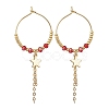 Star Glass Hoop Earrings EJEW-MZ00673-4