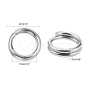 Tarnish Resistant 304 Stainless Steel Split Rings STAS-E010-5x1mm-2-2