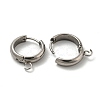 Tarnish Resistant 201 Stainless Steel Huggie Hoop Earring Findings STAS-P283-01V-P-2