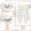 1Pc Big Bowknot Polyester Hair Barrettes & 6Pcs Butterfly Iron Alligator Hair Clips OHAR-GA0001-04-2