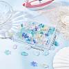 SUNNYCLUE 120Pcs 12 Style Transparent Spray Painted Glass Beads GLAA-SC0001-72-7