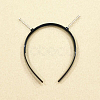 Plastic Hair Bands Findings with Springs OHAR-PW0003-192B-1