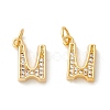 Rack Plating Eco-friendly Brass Micro Pave Clear Cubic Zirconia Charms KK-D072-01G-U-NR-1