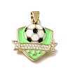Brass Micro Pave Clear Cubic Zirconia Pendants KK-A303-23A-G-1