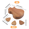 Wooden Guitar Pick Box with 3Pcs Picks CON-WH0089-73-2