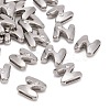 Letter Slider Beads for Watch Band Bracelet Making ALRI-O012-N-NR-2