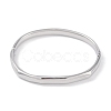 Non-Tarnish 304 Stainless Steel Faceted Ring Hinged Bangles for Women BJEW-C071-16P-2