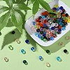 Faceted Rondelle Transparent Glass Beads GLAA-YW0001-84B-5