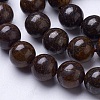 Natural Bronzite Beads Strands G-D855-12-8mm-3