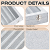 10 Grids Wood Covered with Velvet Watch Band Organizer Storage Cases with Visible Window Lid CON-WH0112-077-4