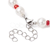 3Pcs 3 Style Fruit Polymer Clay & Glass Seed & Acrylic Pearl Beaded Necklaces Set NJEW-JN04582-7