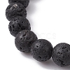 Dyed Colorful Natural Lava Rock Beaded Stretch Bracelets BJEW-JB09683-02-4