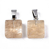 Watermelon Stone Glass Pendants G-T131-103-2
