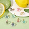 20Pcs 5 Colors Two Tone Transparent Spray Painted Glass Pendants GLAA-YW0001-95-5