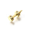 Brass Micro Pave Cubic Zirconia Charms KK-P295-19G-2