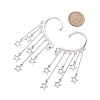 Star Tibetan Style Alloy Cuff Earrings for Women EJEW-TA00525-3