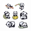 Cute Panda Computerized Embroidery Cloth Iron on/Sew on Patches DIY-X0293-71-1